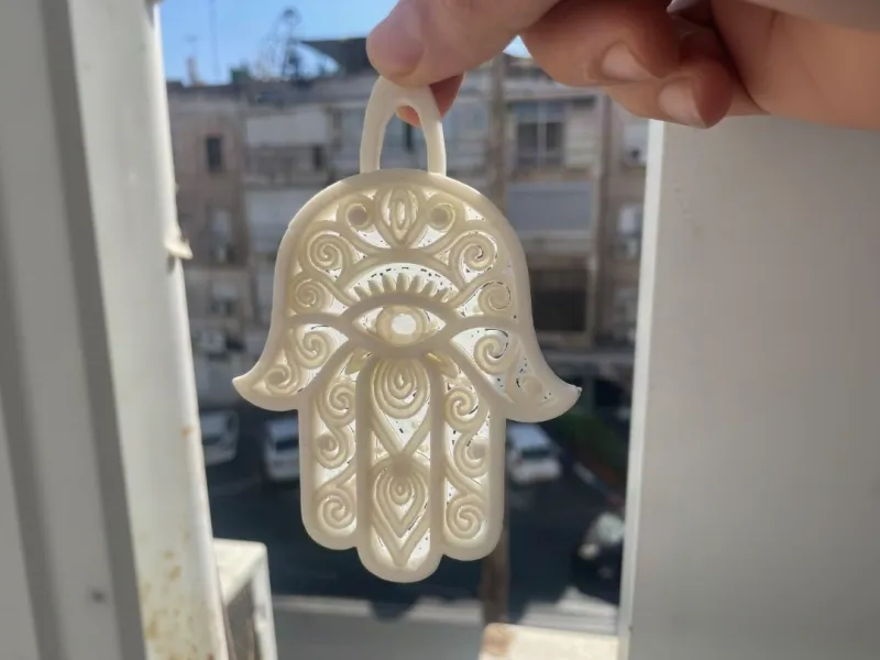 Ornamento Elaborado da Mão de Hamsá com Olho – Amuleto Decorativo de Parede