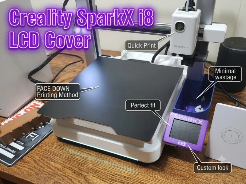 Creality SparkX i8 LCD Cover - CFS Face Down Smooth Finish