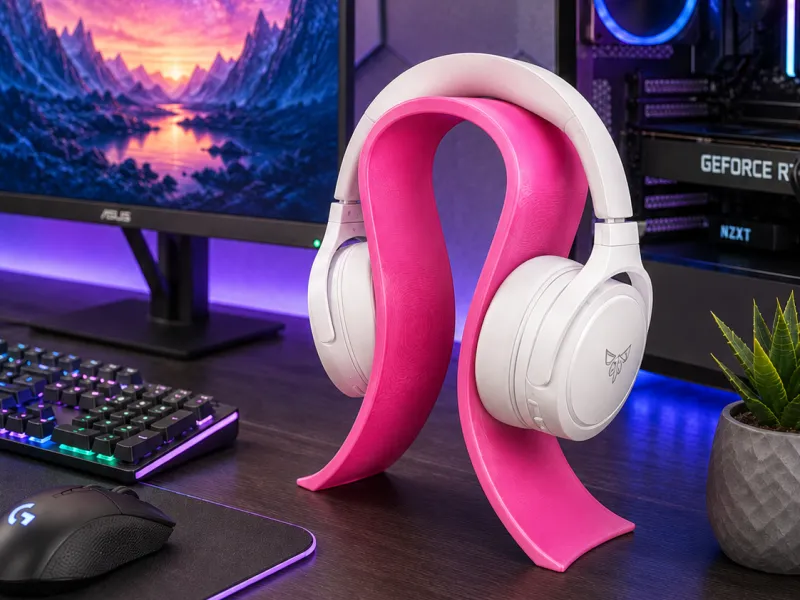 Suporte Moderno e Escultural para Fones de Ouvido | Suporte para Headset