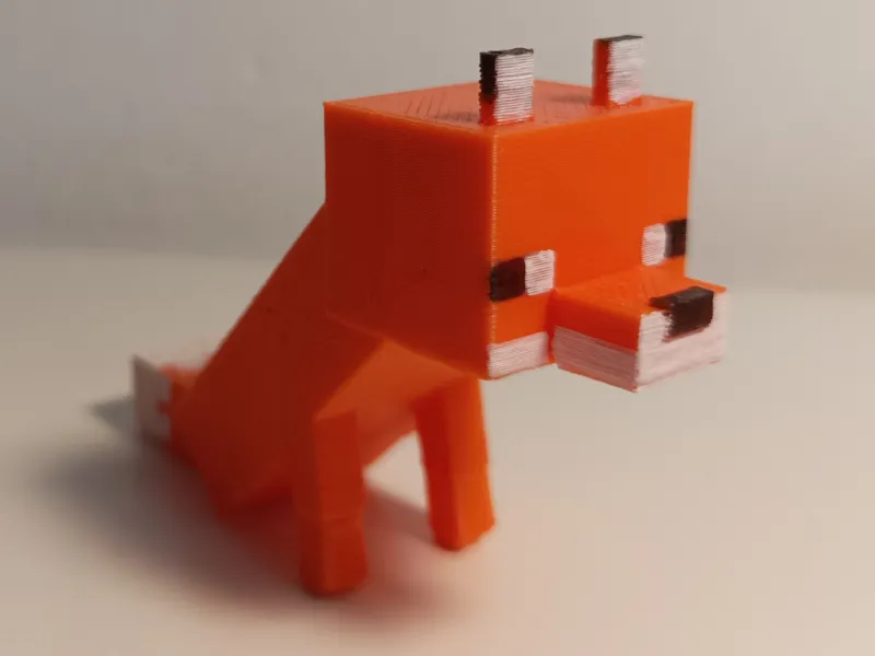 Minecraft Fox sitting/Minecarft Fuchs sitzend