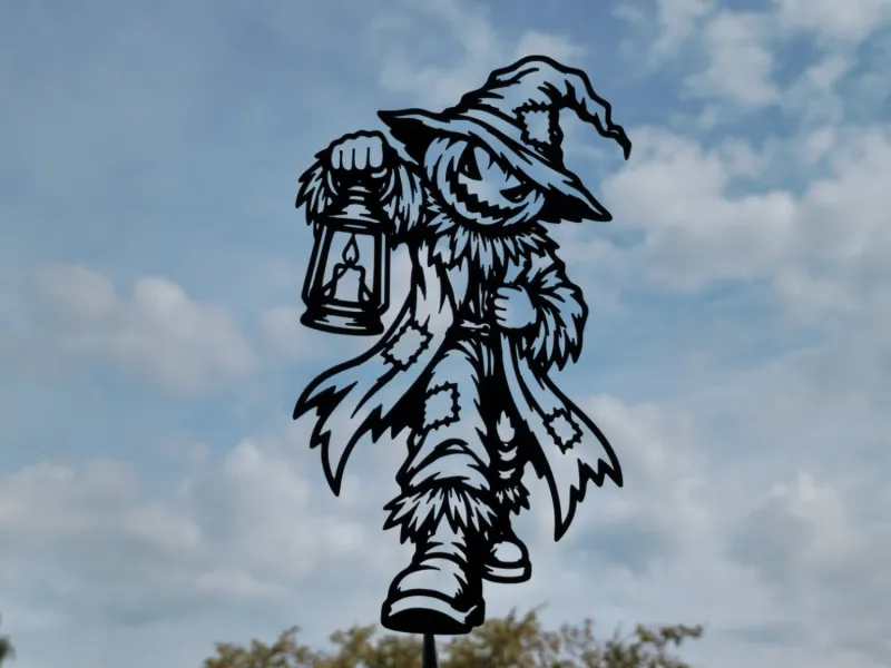 Halloween Scarecrow Lantern Wall Art