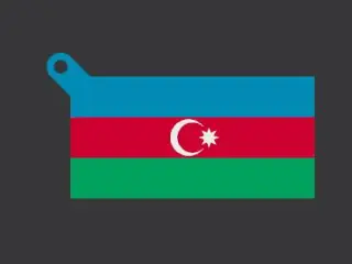 AZ - Azerbaijan Flag keychain