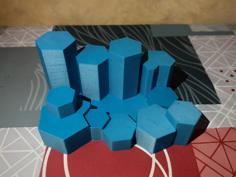 Suporte Hexagonal de Basalto para Telefone e Escultura de Mesa (Sem Suportes)