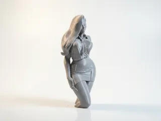Schoolgirl Figurine Female Character 3D Printable