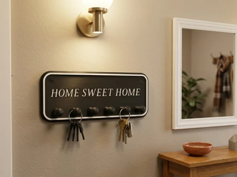 Colgador de llaves Home Sweet Home - Estante para llaves de pared de 240 mm
