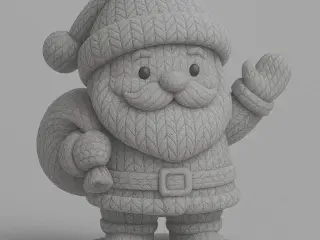 Christmas Knitted series santa with gifts