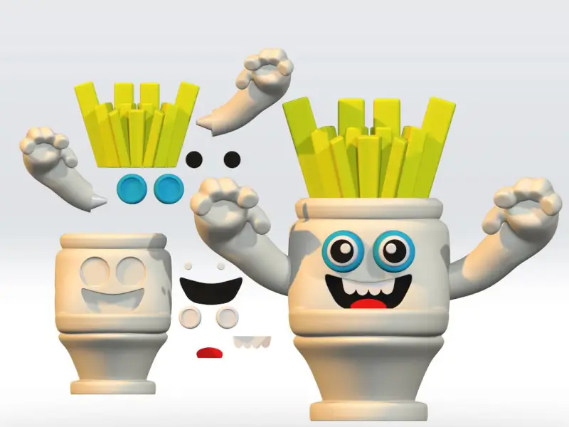 Spaghetti tualetti steal a brainrot 3D Model STL Multipart