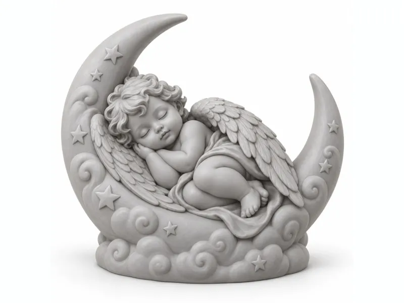 Anjo Adormecido na Lua Crescente