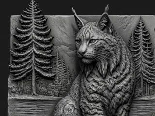 lince stone relief painting