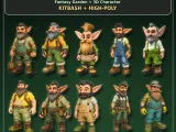 Garden Gnome Character Pack – Fantasy Garden Worker Kitbash-0