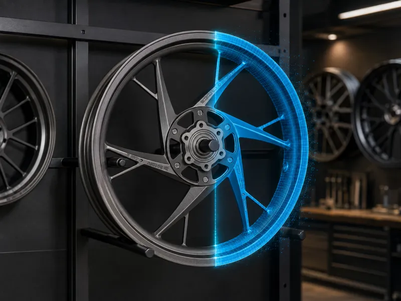 Motorcycle Wheel Rim 3D Scan