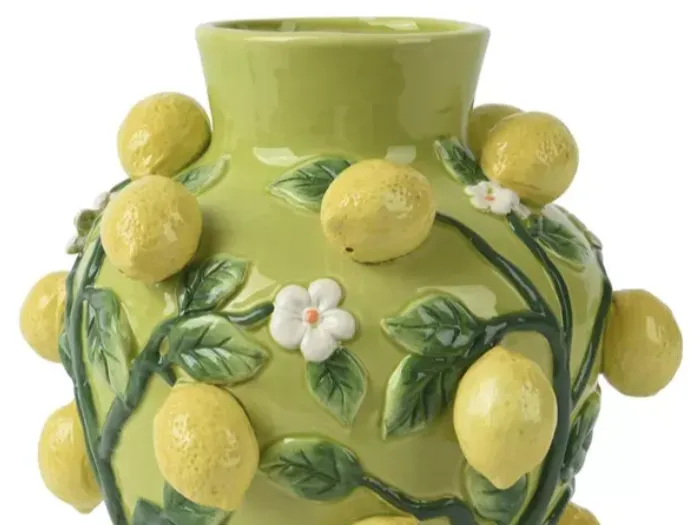 Stylized 3D Lemon Ceramic Vase