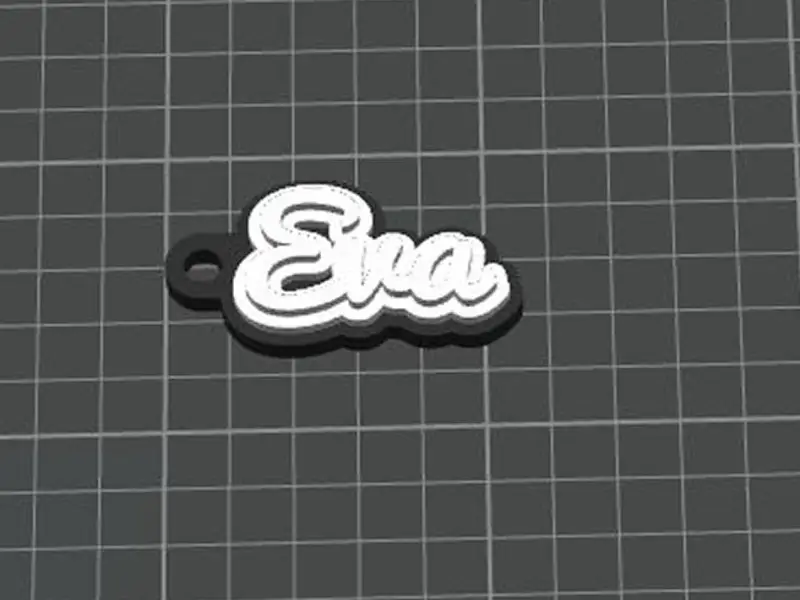 Keychain Eva BlackWhite