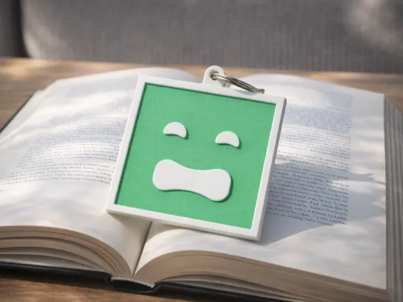 Llavero Emoji Cuadrado MIedoso