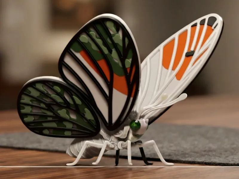 🦋 Orange Tip Butterfly – A Realistic Interpretation