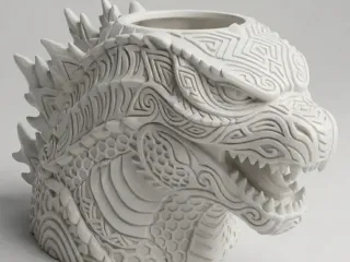 Godzillakopf, Hexa Design - Behälter - Blümentopf