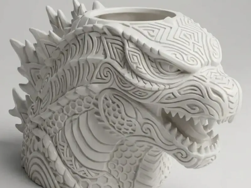 Godzilla - Kopf, Hexa Design - Behälter - Blumentopf