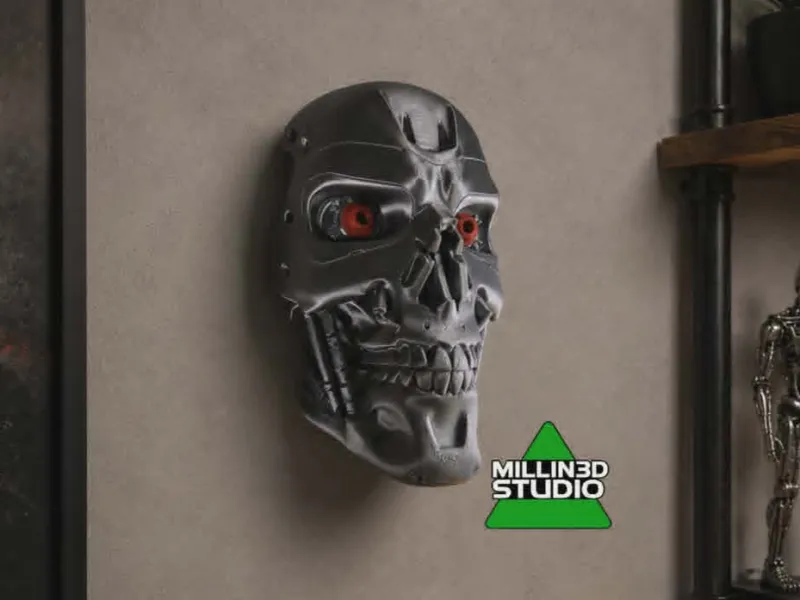 Suporte de parede do Rosto do Exterminador T800