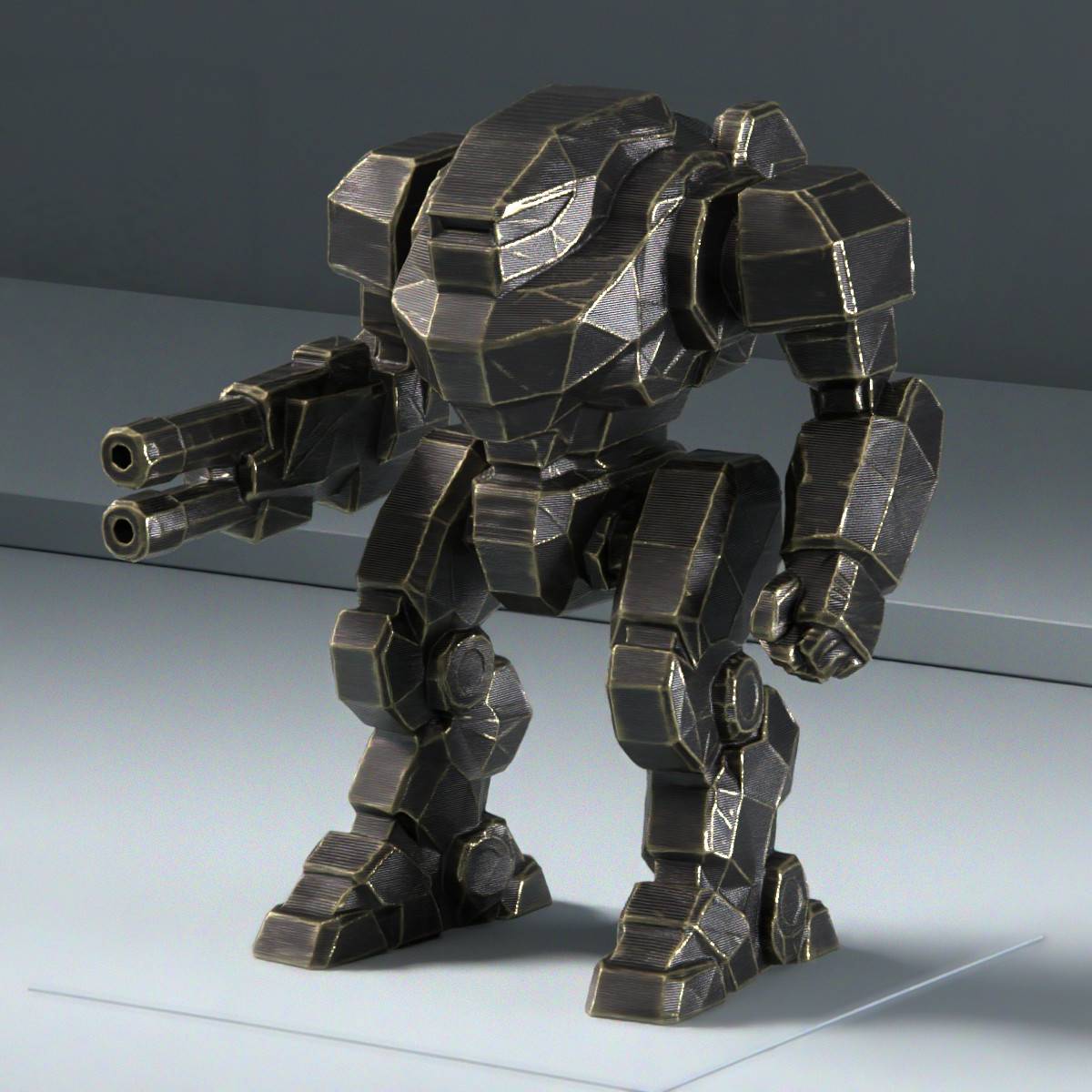 3D Printer Files | 3MF File | Battle Bot – Sci-Fi Combat Robot | Easy 3D Print Figurine