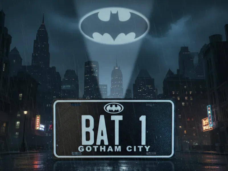 Plaque d'immatriculation Batman