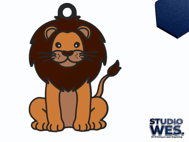 Lion - Keychain (Double Sided)