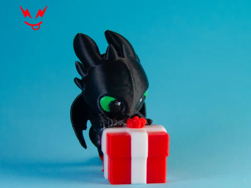 Chimuelo | Desdentao | Toothless con Regalo - Llavero y Figu