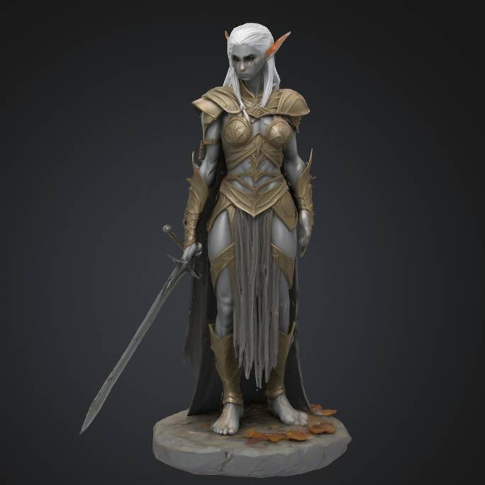 FREE fallen elves female warrior game rpg