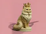 Royal Cat Statue with Crown-0