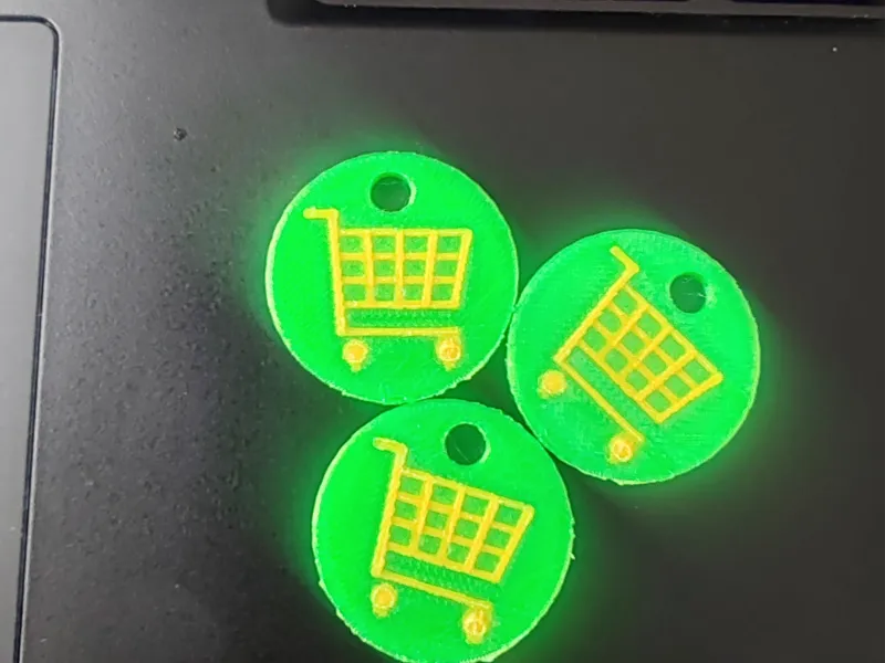 Llavero de ficha para carrito de compras