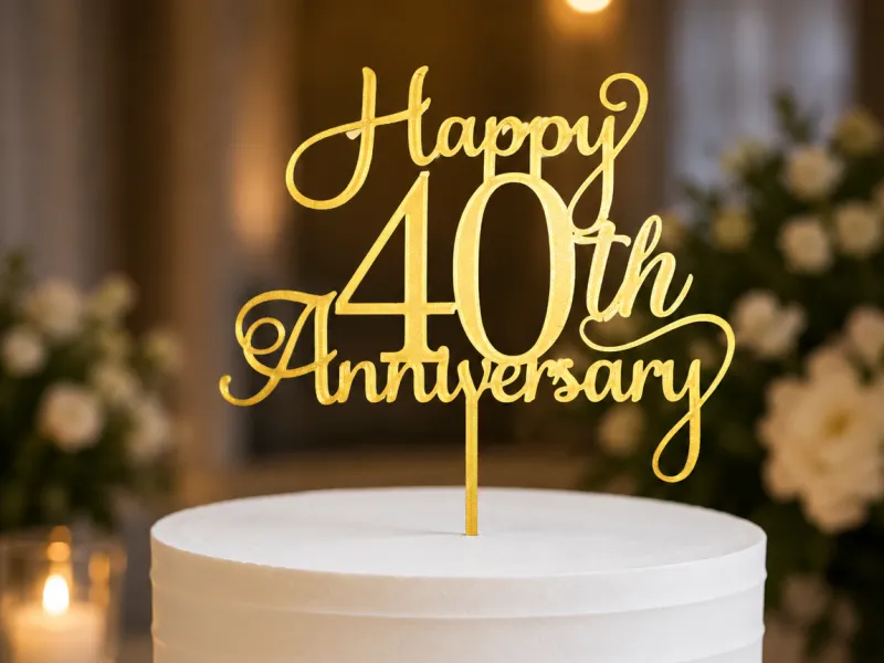 Décoration de gâteau pour le 40e anniversaire