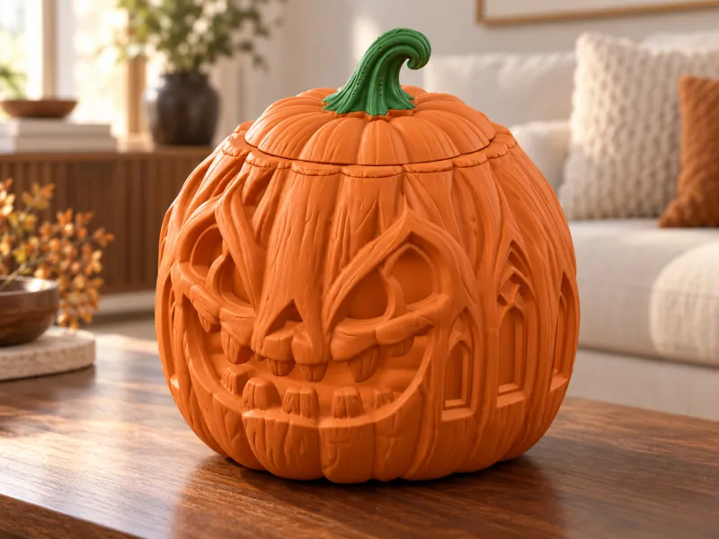 Cathedral Pumpkin | Gothic Halloween Candy Jar