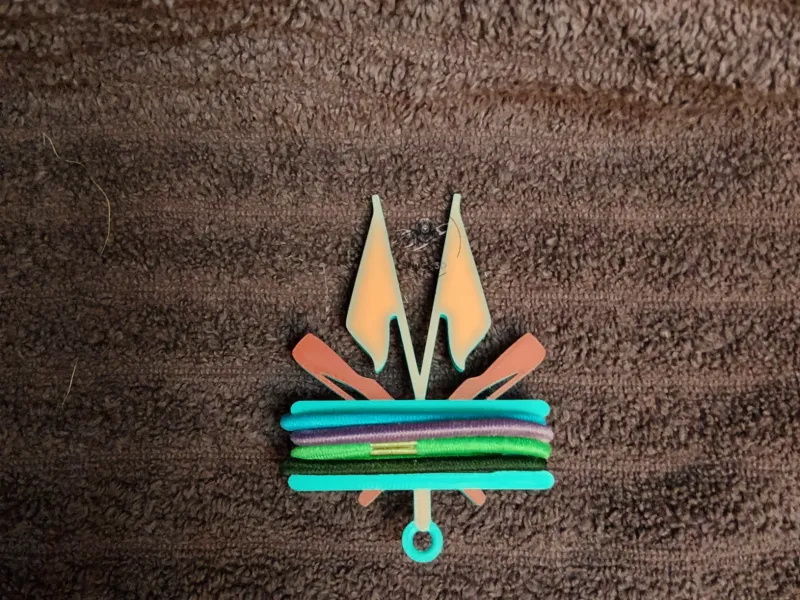 Color Guard  Hair Tie Bag Tag Keychain