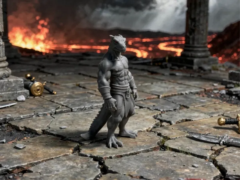 Dragonborn Monk - DND miniature