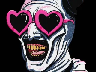 LENTES EN FORMA CORAZONES TERRIFIER 3 COSPLAY HALLOWEEN