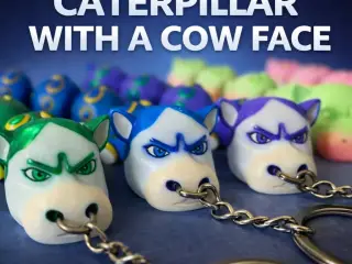 caterpillar with a cow face 牛牛虫关节玩具