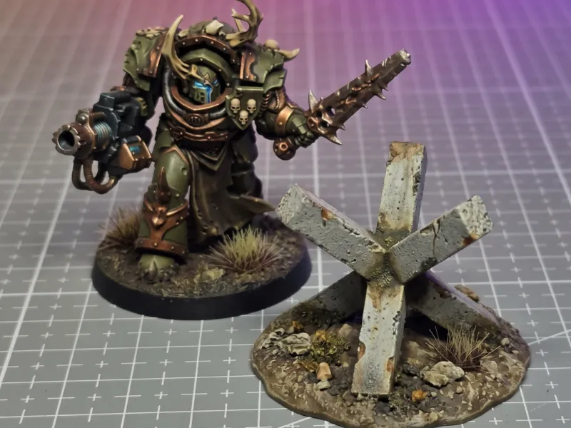 Ouriço Tcheco de Concreto - Terreno de Wargame Grimdark