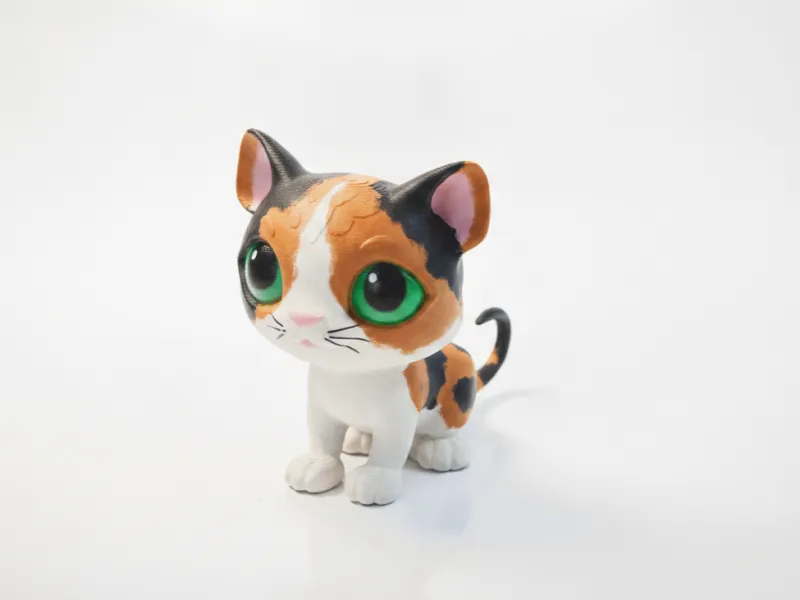 Cute Cat Kitten Animal Figurine 3D Printable