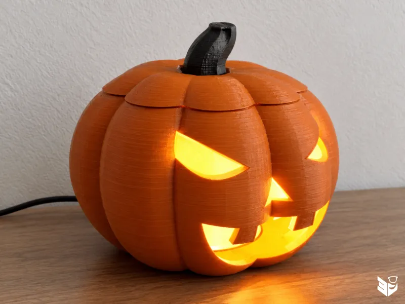 Lámpara 3D de Calabaza de Halloween