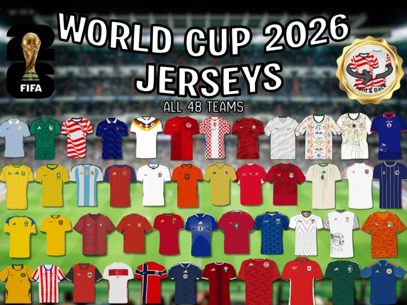 Jerseys of ALL  48 Teams of Fifa World Cup 2026