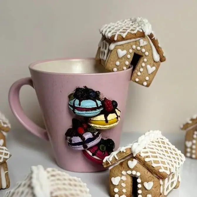 Mini-Lebkuchenhaus-Ausstecher-Becheraufsatz-Dekoration