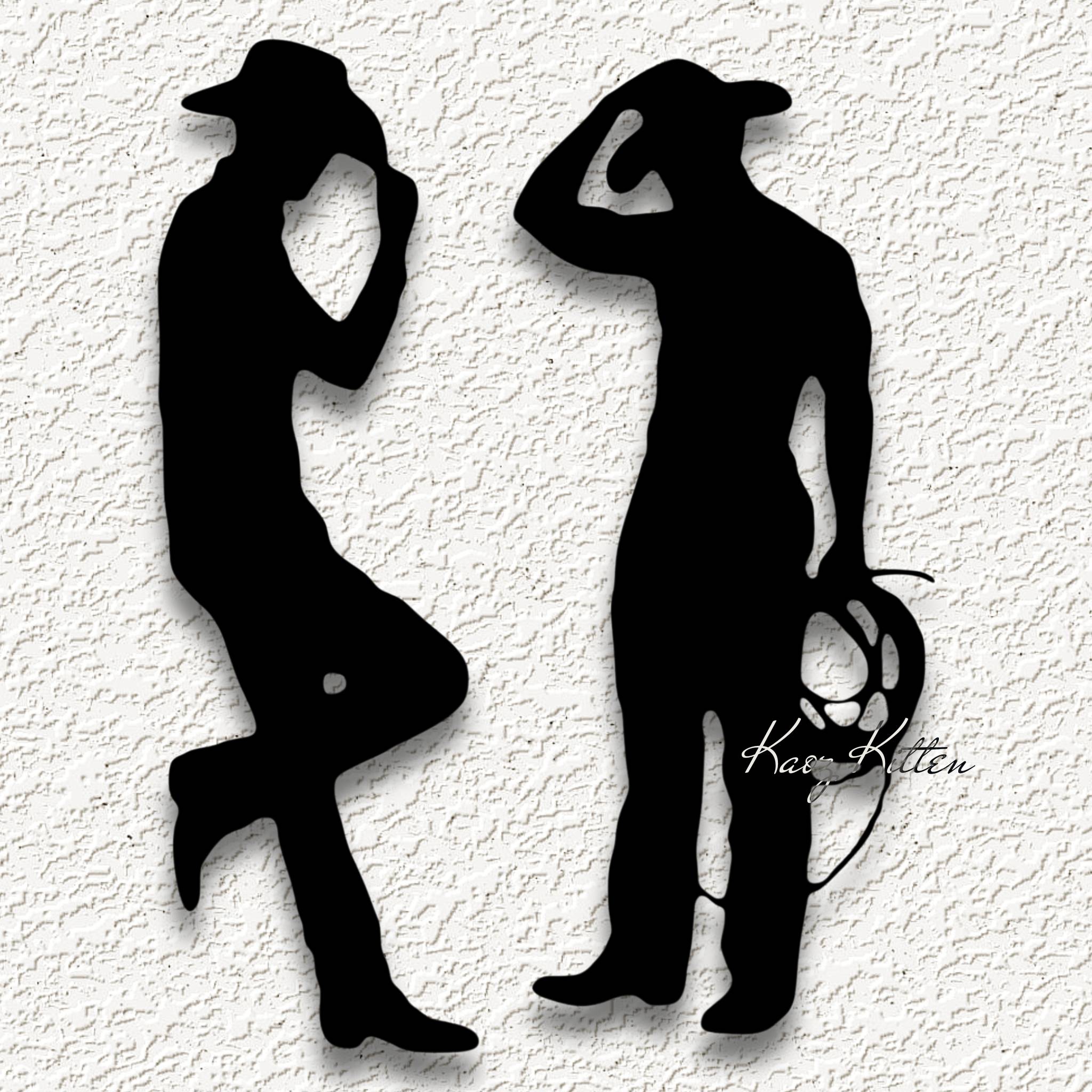 2 country western cowboys WALL ART HOME DECOR