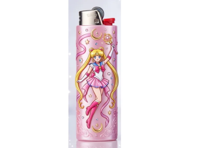 Case for lighter BIC J6 Sailor Moon style