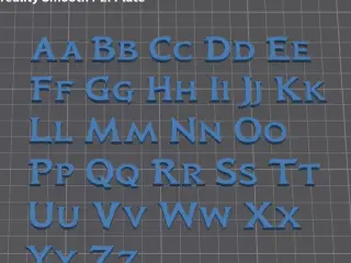 Letters - Avatar movie style font