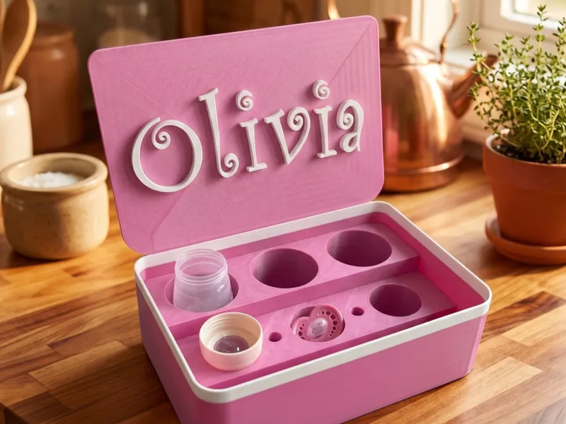 Customizable Baby Bottle & Accessory Organizer Box