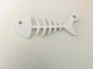 fish skeleton keychain