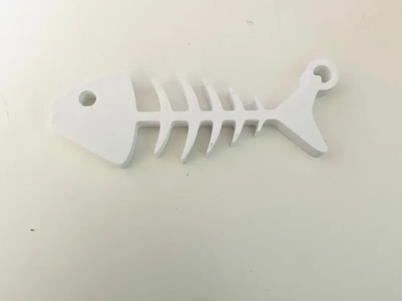 fish skeleton keychain