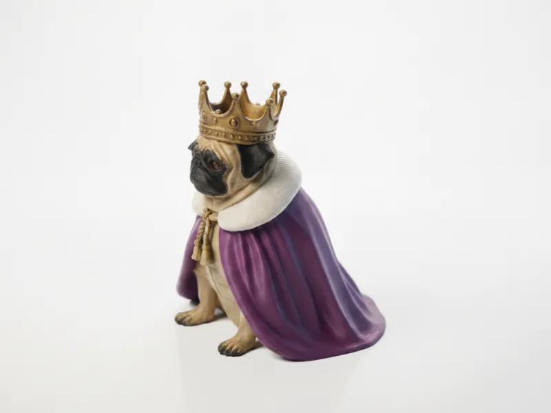 Dog King Figurine Animal 3D Printable