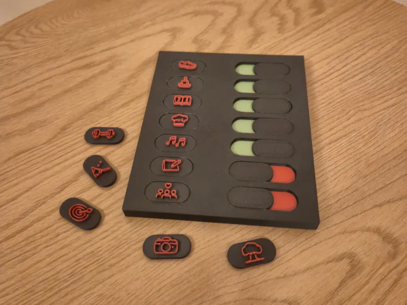 Daily Habit Tracker Board – Modular Token-Based Habit system