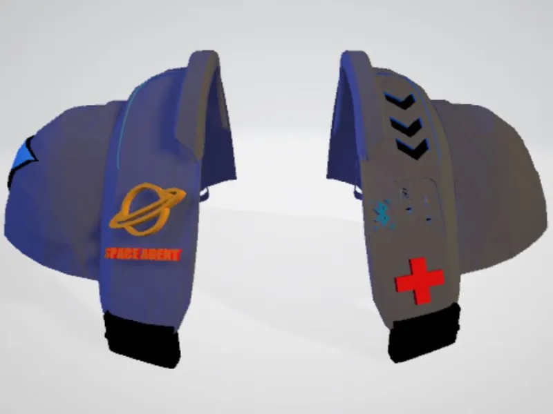 SPACE AGENT SCI FI .SHOULDER CAPS