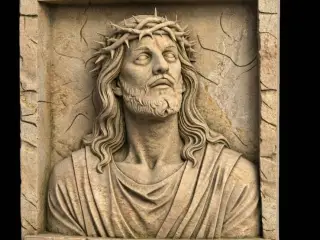 Jesus stone frame